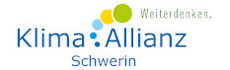 Logo der Klima Allianz Schwerin mit blauen, gelben und grünen Kreisen, Copyright: Klima Allianz Schwerin